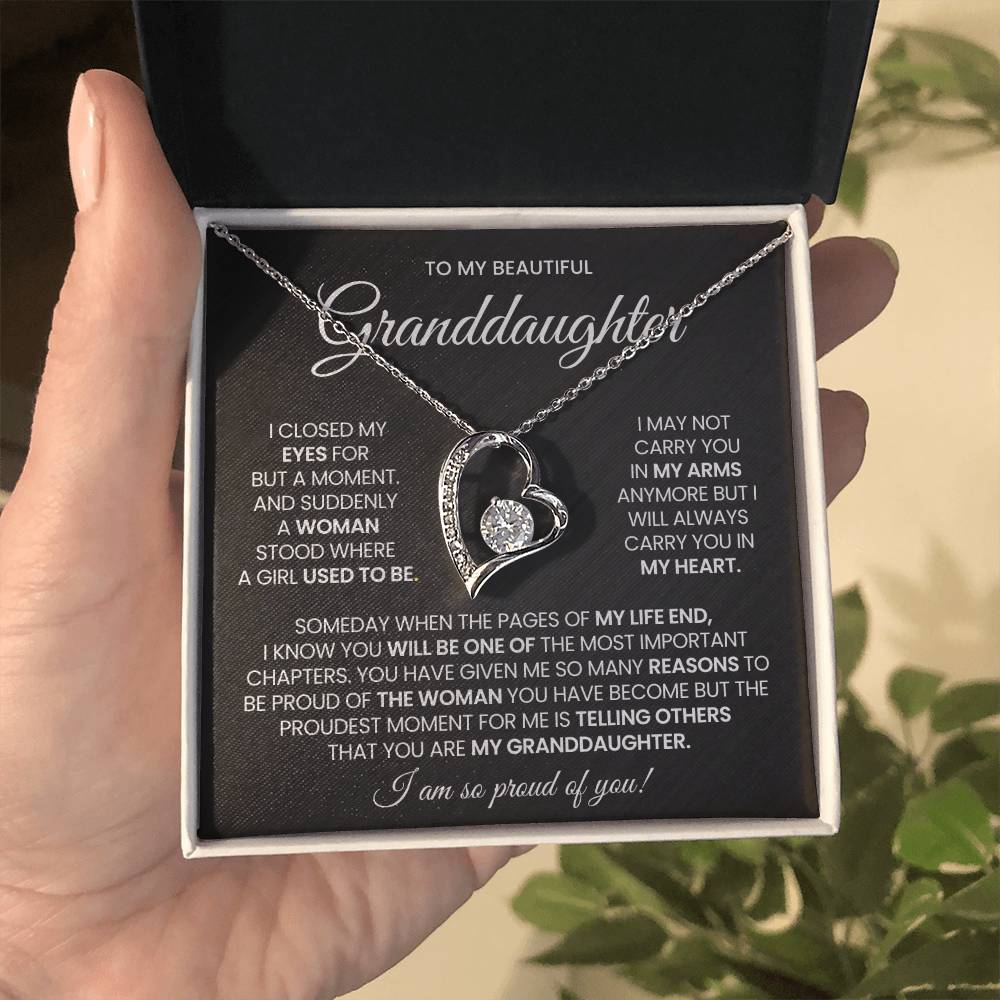 Granddaughter Forever Love Necklace Gift