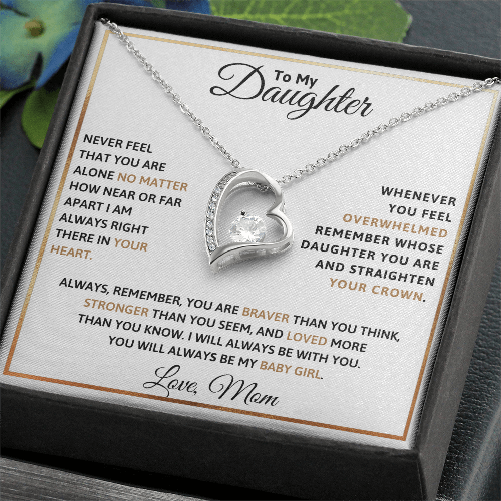 To My Daughter Forever Love Necklace