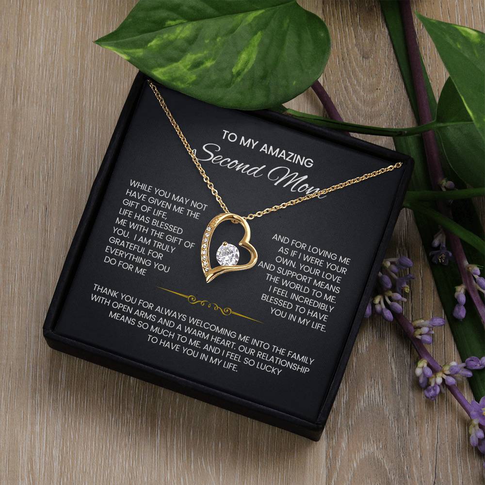 Unbiological Mom heart Necklace