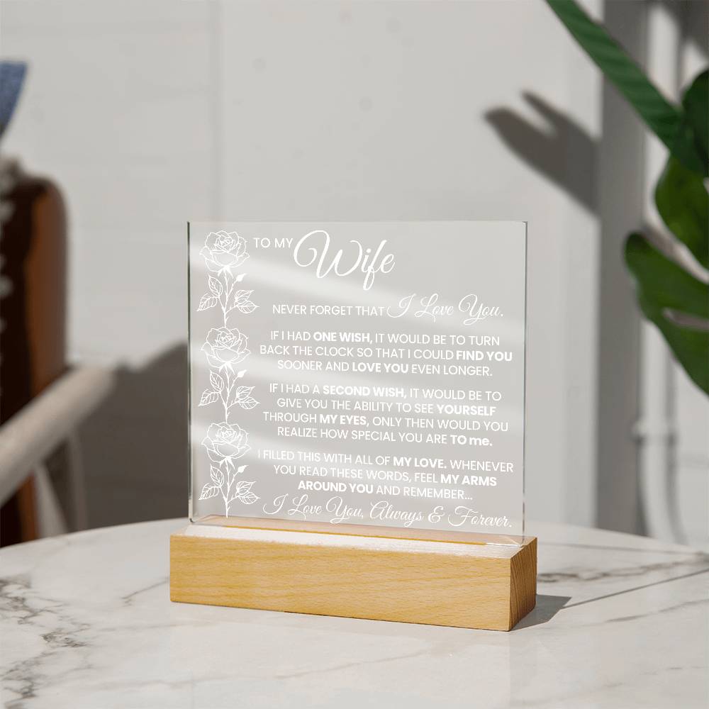 To My Wife Acrylic Plaque Gift