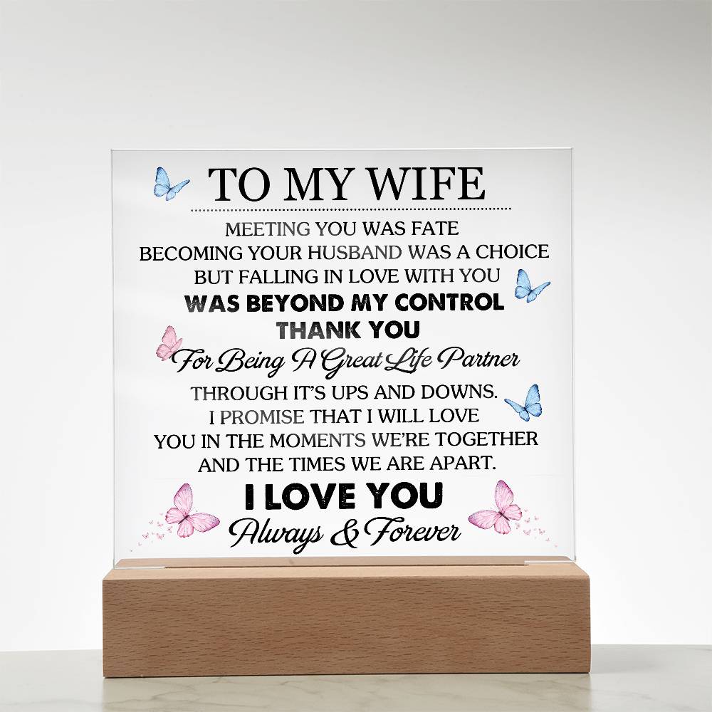 WIfe Acrylic Plaque Gift