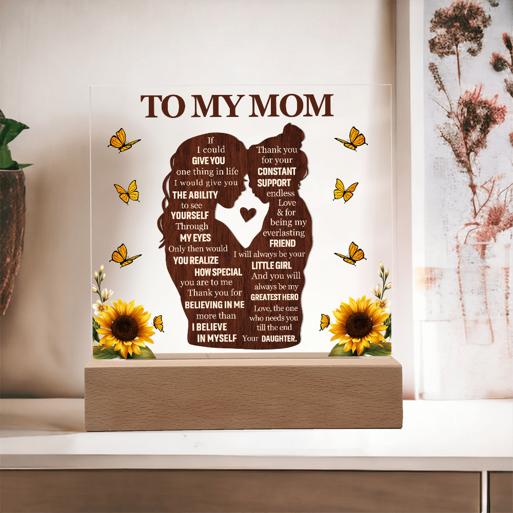 To My Mom Acrylic Plaque Gift from Daughter