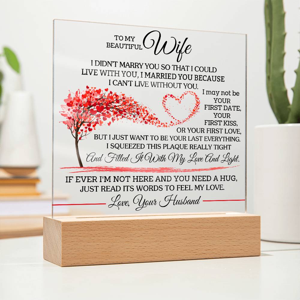 To My Wife Plaque from Husband