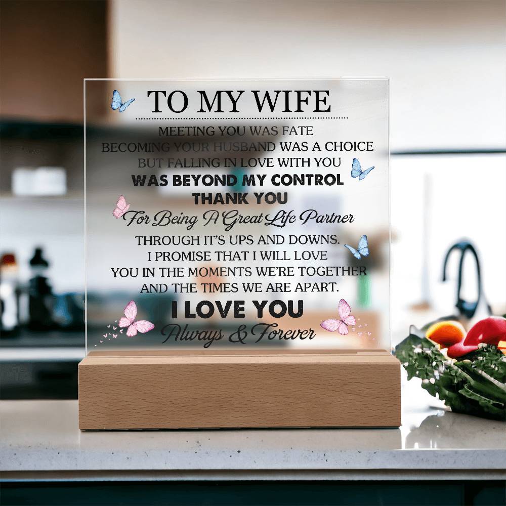 To My Wife Acrylic Plaque Gift