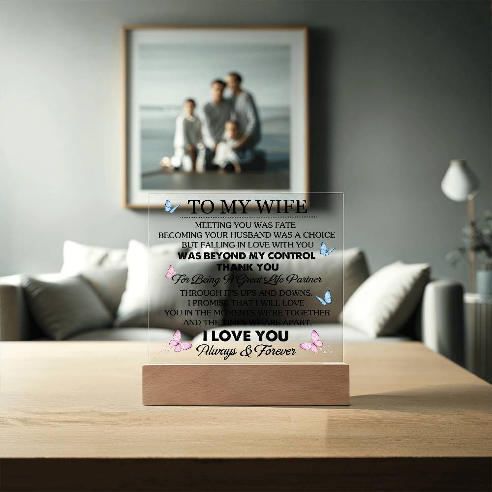 To My Wife Acrylic Plaque Gift