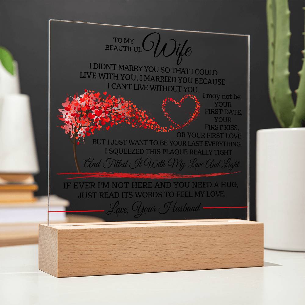 To My Wife Plaque from Husband