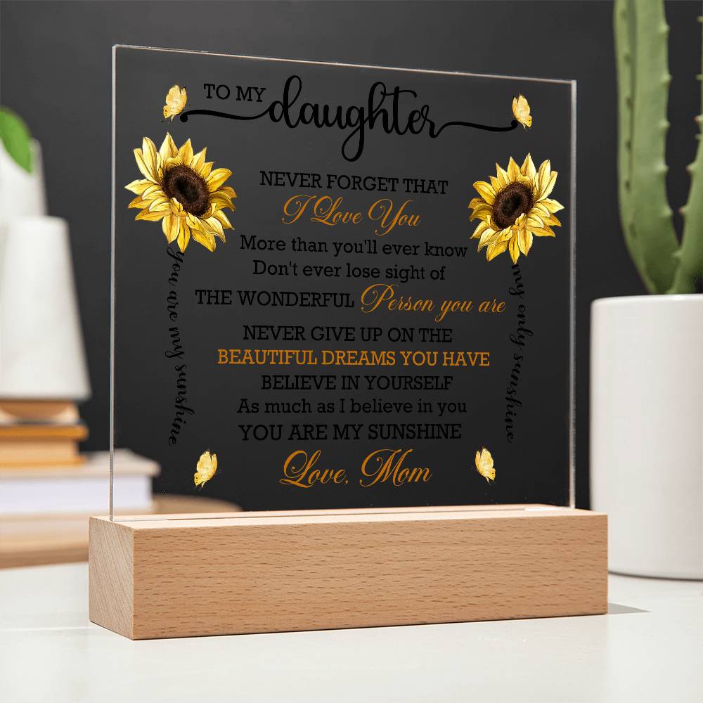 Daughter Sunflower Acrylic Plaque Gift