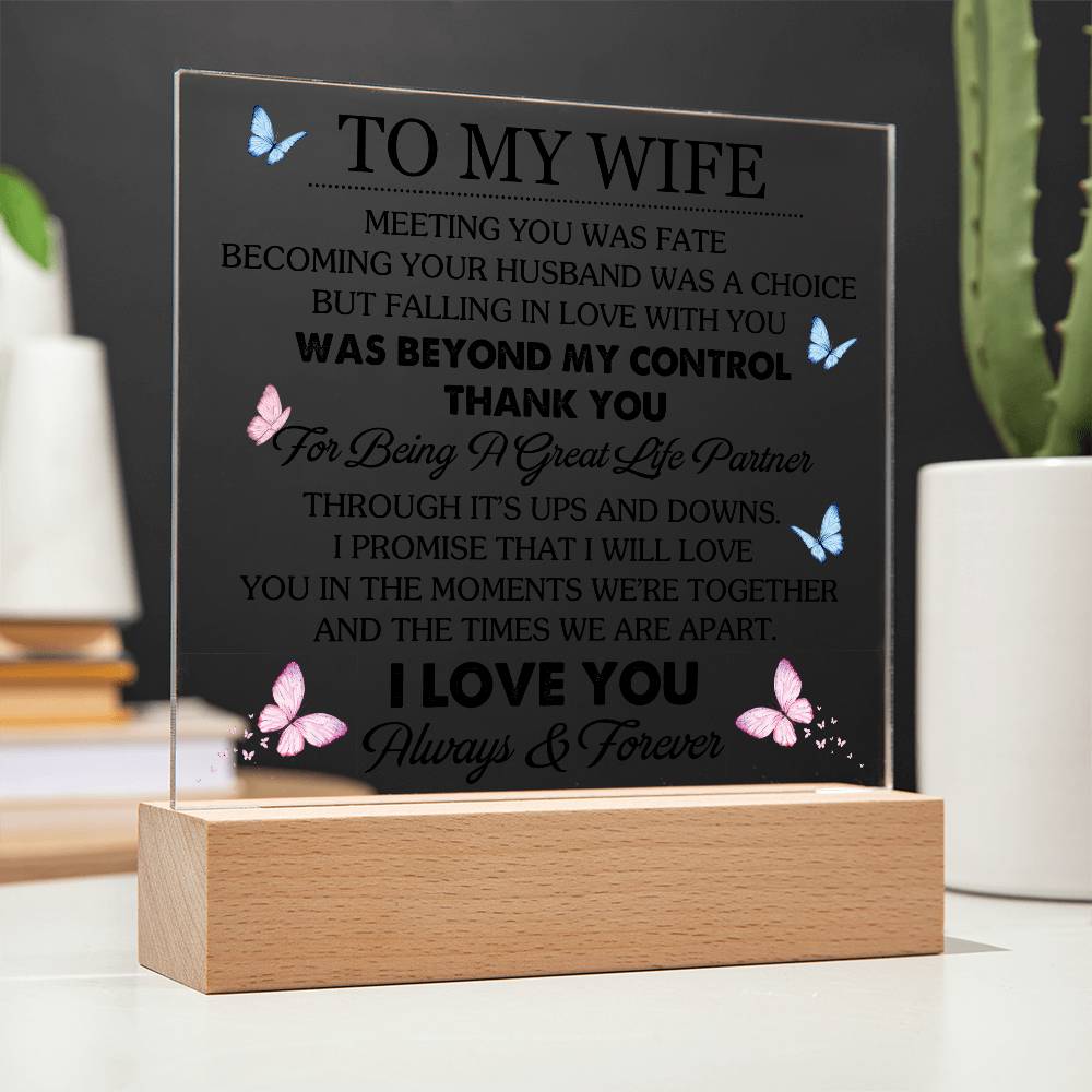 WIfe Acrylic Plaque Gift