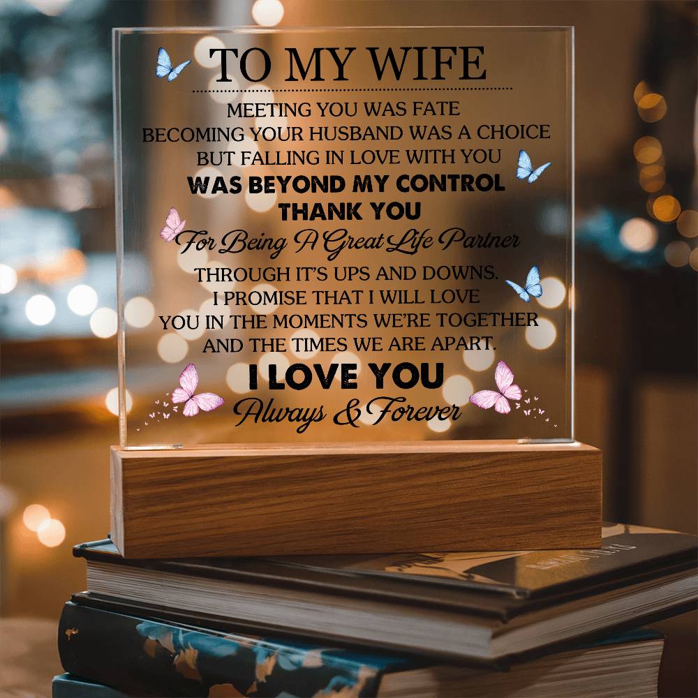 WIfe Acrylic Plaque Gift