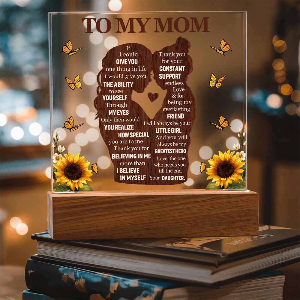 To My Mom Acrylic Plaque Gift from Daughter