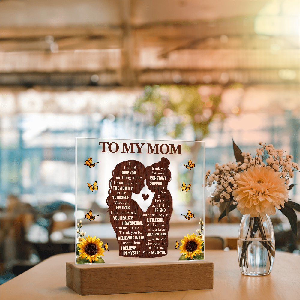 To My Mom Acrylic Plaque Gift from Daughter