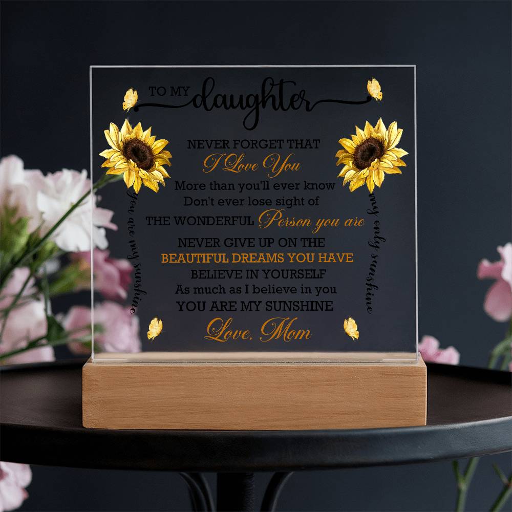 Daughter Sunflower Acrylic Plaque Gift