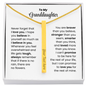 Granddaughter Engraved Vertical Stick Necklace