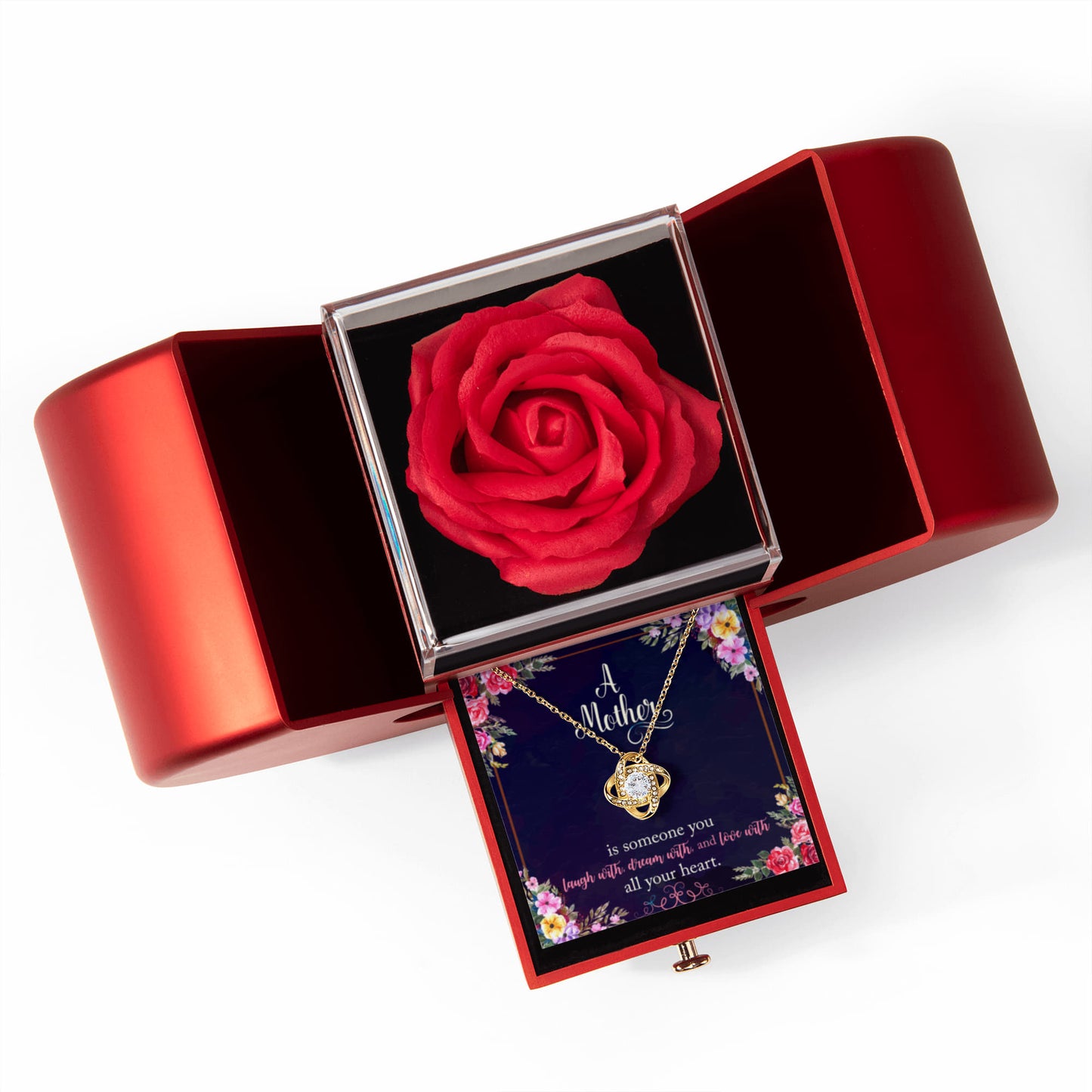 To My Mother Preserved Rose Necklace Gift Set