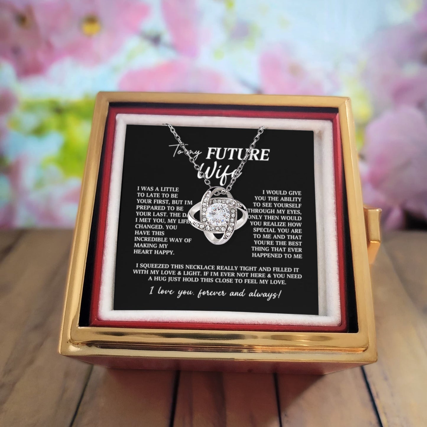 To My Future Wife Preserved Rose and Necklace Gift Set