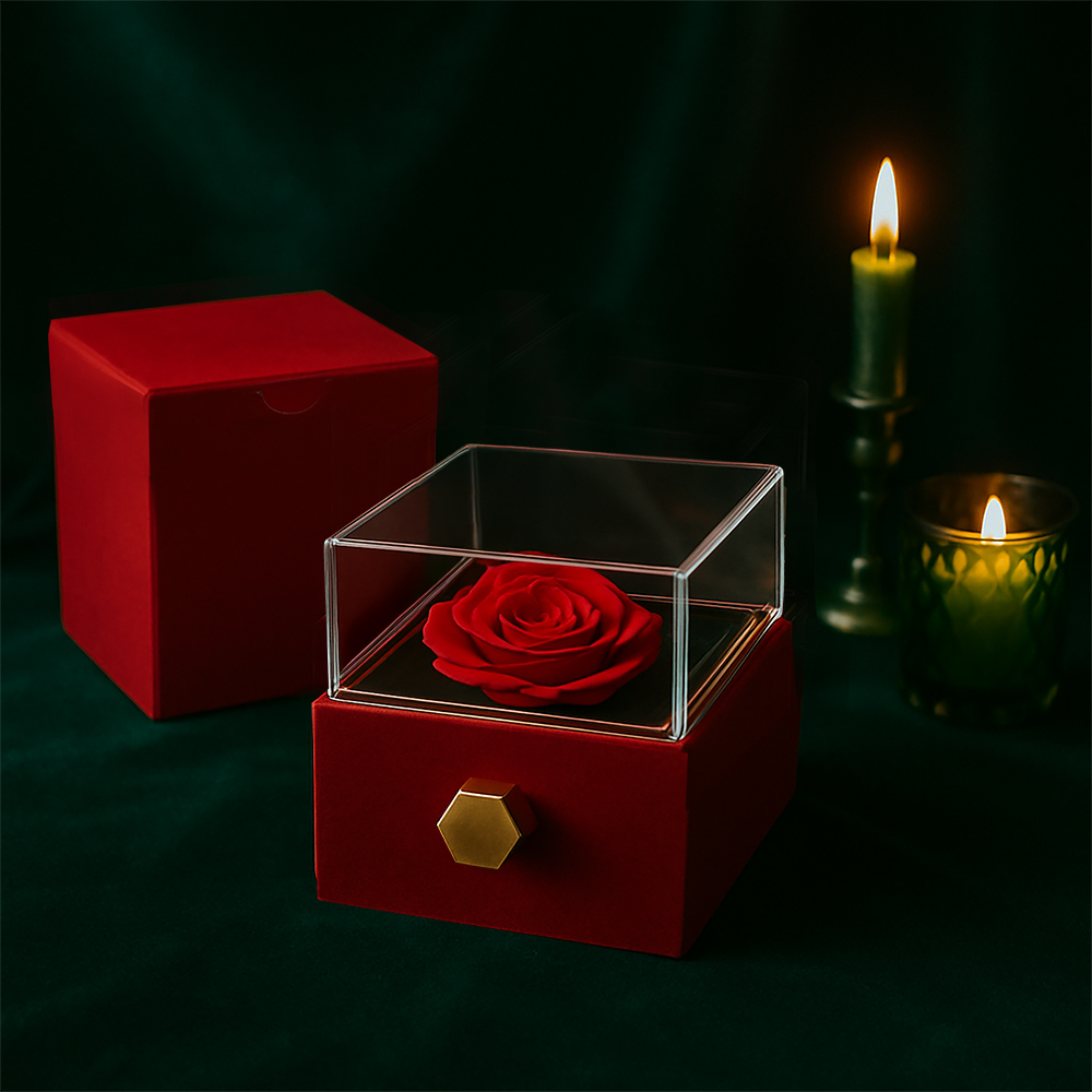 To My Second Mom Necklace with Preserved Rose