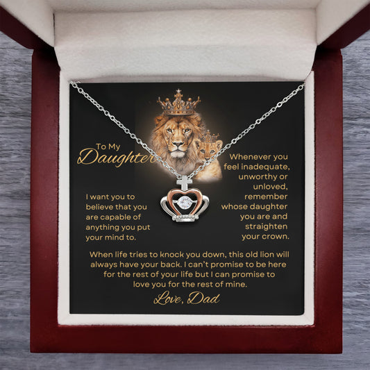 To My Daughter Crown Necklace