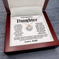 To My Daughter Crown Necklace