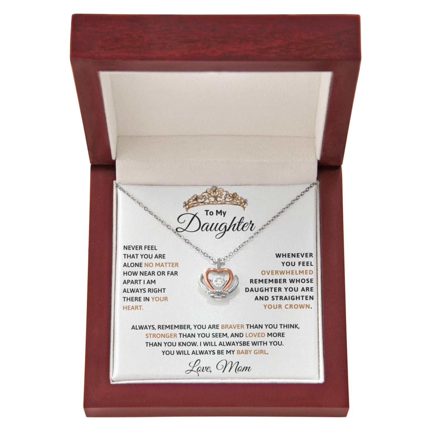 Daughter Crown Necklace from Mom