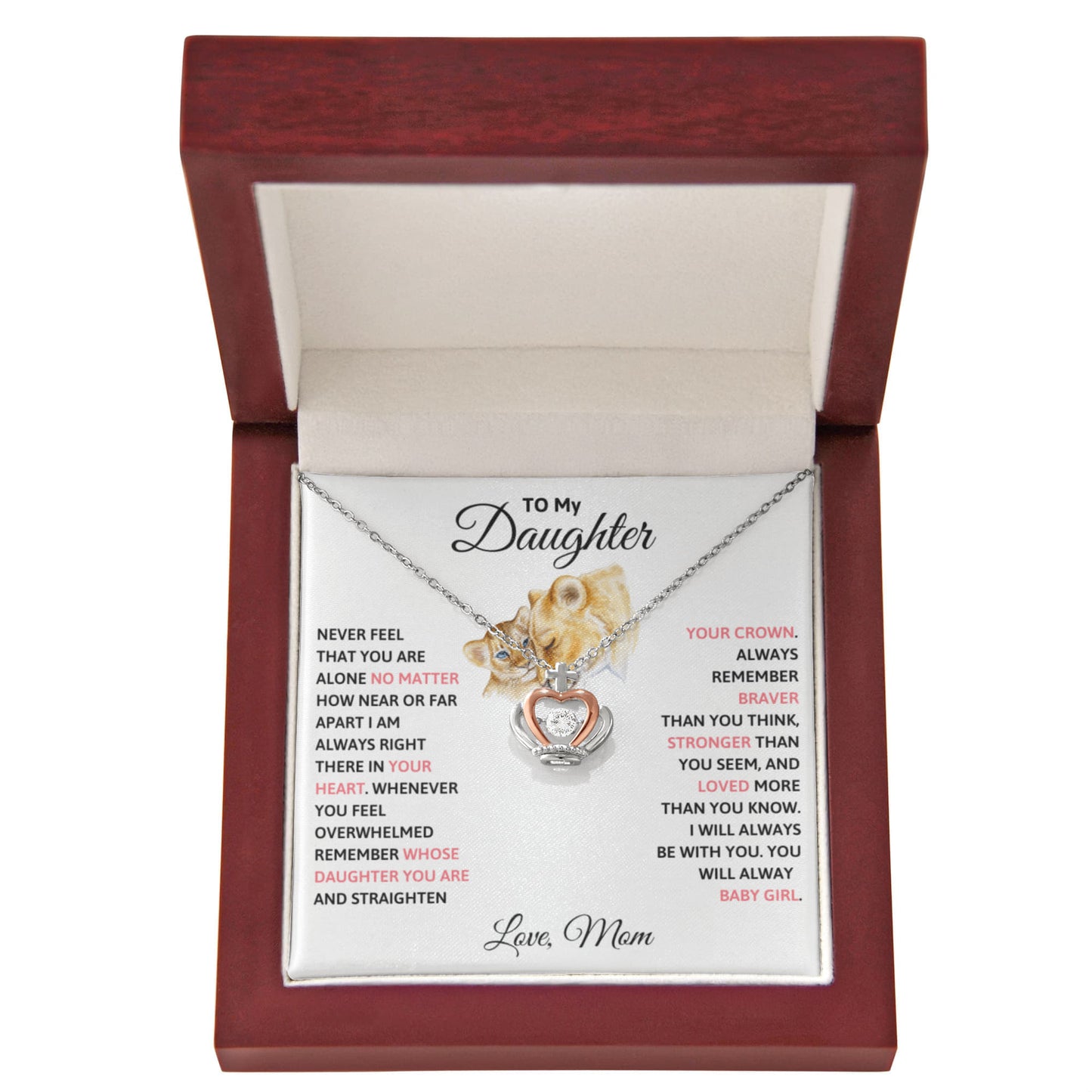 Daughter Crown Necklace from Mom