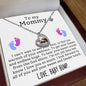 Mommy To Be 925 Sterling Silver Rose Gold Baby Feet Necklace