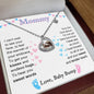 Mommy To Be 925 Sterling Silver Rose Gold Baby Feet Necklace