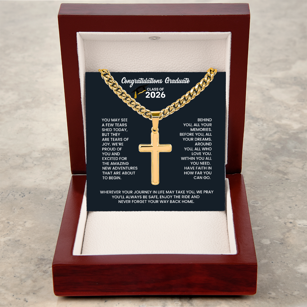 Class of 2026 Graduation Cross Necklace