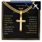 Personalized Dad Engraved  Cross Necklace