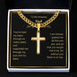 Personalized Dad Engraved  Cross Necklace