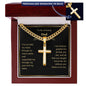 Personalized Dad Engraved  Cross Necklace