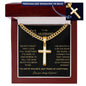 Personalized Husband Engraved Cross Necklace