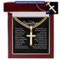 Personalized Grandson Engraved Cross Necklace
