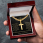 Personalized Husband Engraved Cross Necklace