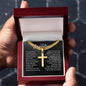 Personalized Grandson Engraved Cross Necklace