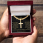 Personalized Husband Engraved Cross Necklace