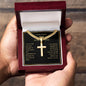 Personalized Dad Engraved  Cross Necklace