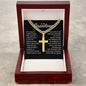 Personalized Grandson Engraved Cross Necklace