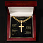 Personalized Dad Engraved  Cross Necklace