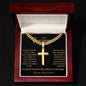 Personalized Husband Engraved Cross Necklace