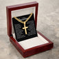 Personalized Grandson Engraved Cross Necklace
