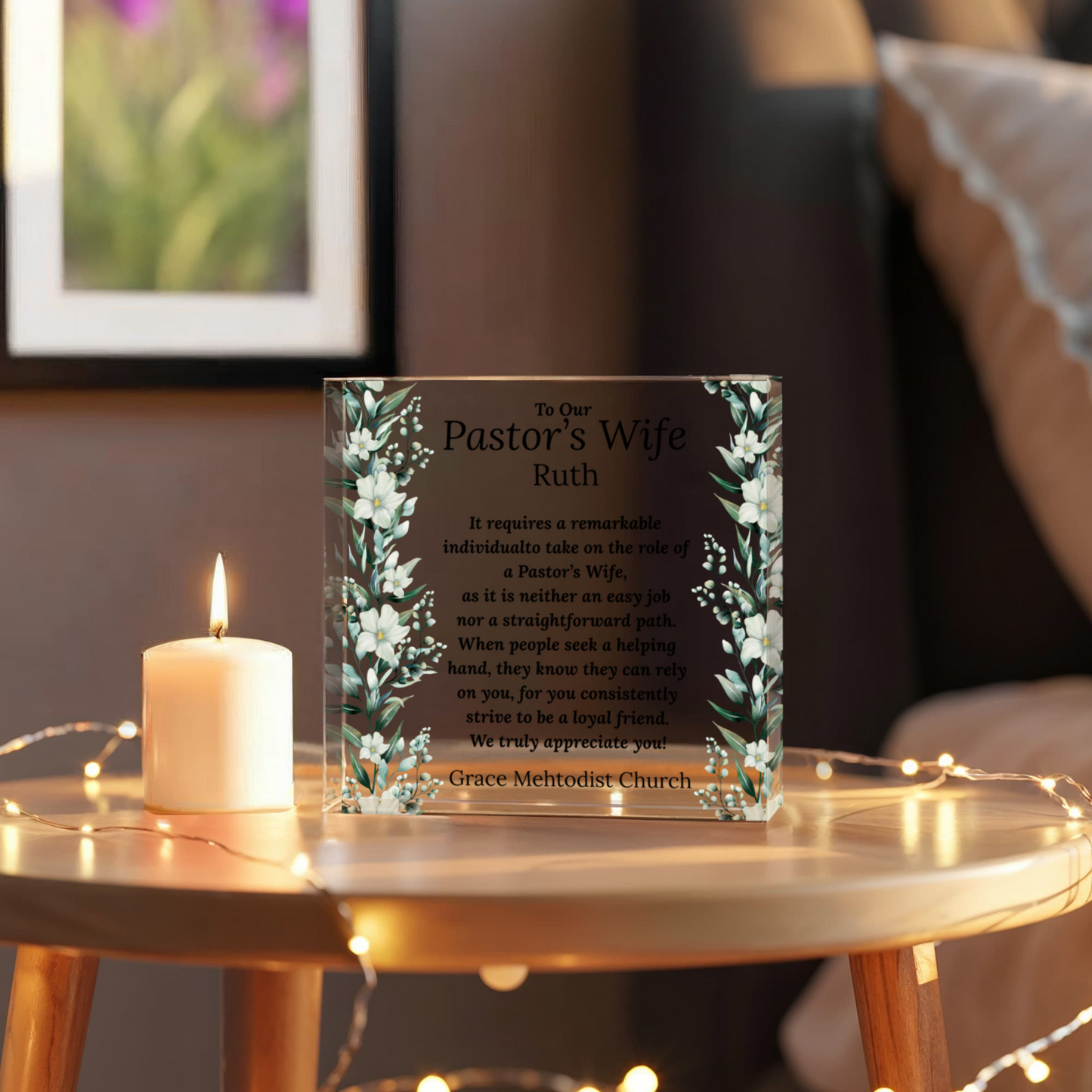 Pastors Wife Acrylic Block