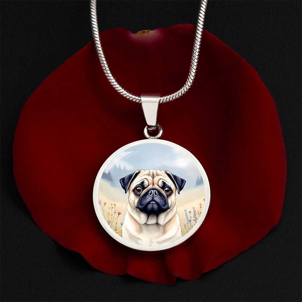 Pug Pendant Necklace