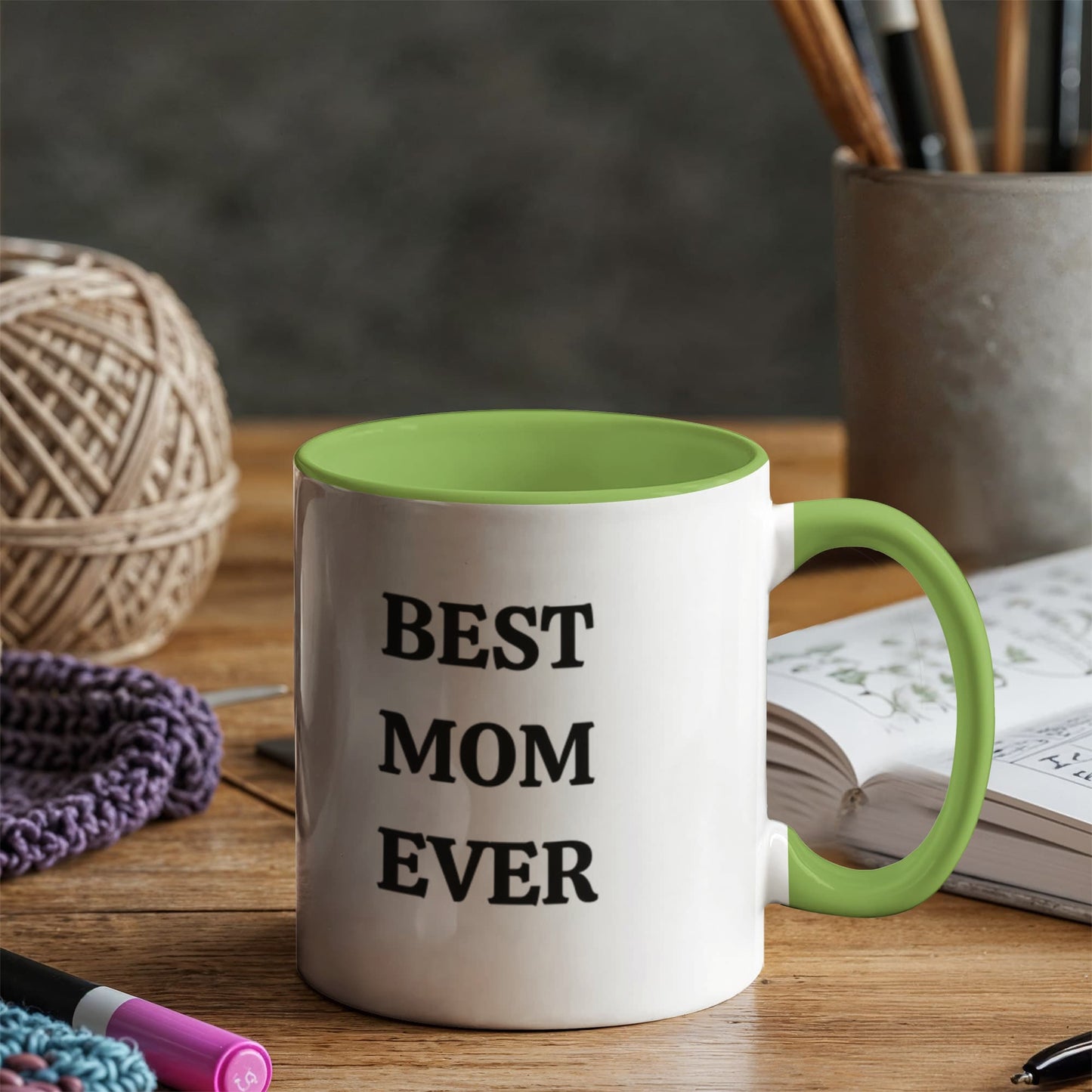 Best Mom Ever Photo Mug, Customizable Two-Tone Coffee Cup, Mother's Day Gift, Personalized Mom Mug, Ceramic Keepsake, Photo Gifts