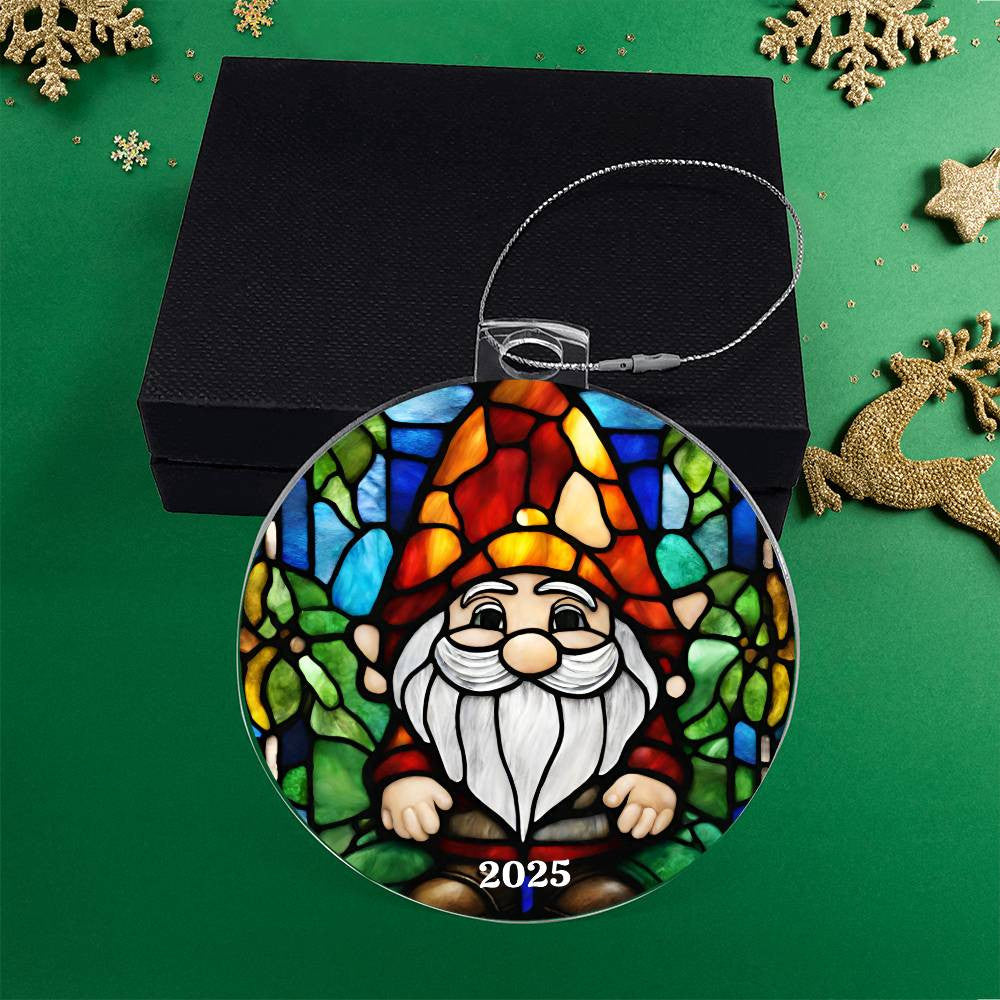 Gnome Acrylic Christmas Ornament