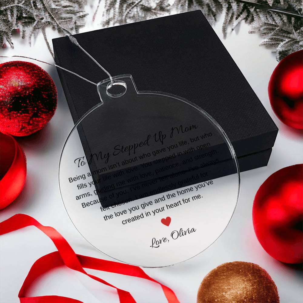 Stepped Up Mom Acrylic Ornament Plaque