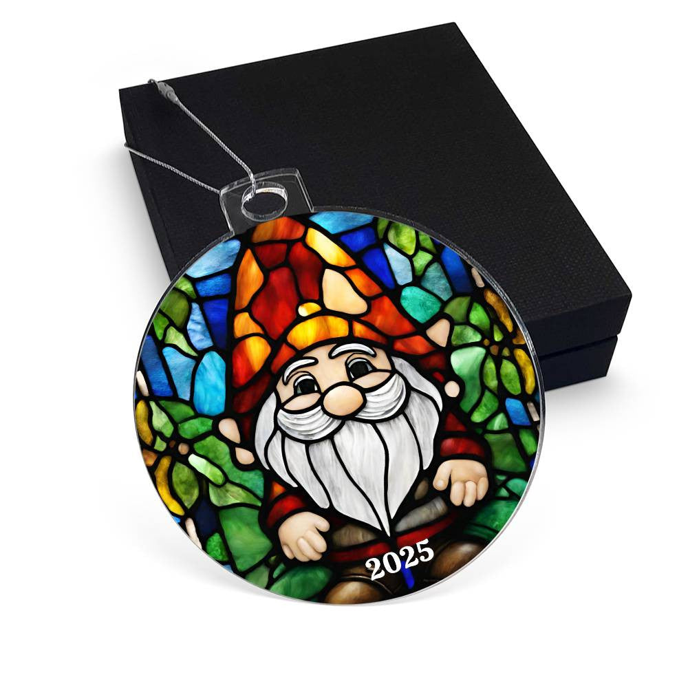 Gnome Acrylic Christmas Ornament
