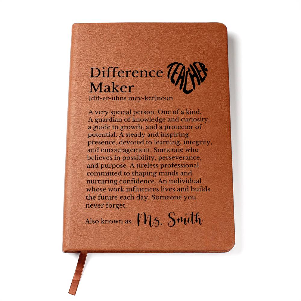 Difference Maker Journal for Teacher