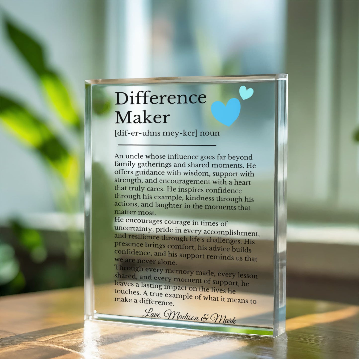 Uncle Personalized Plaque
