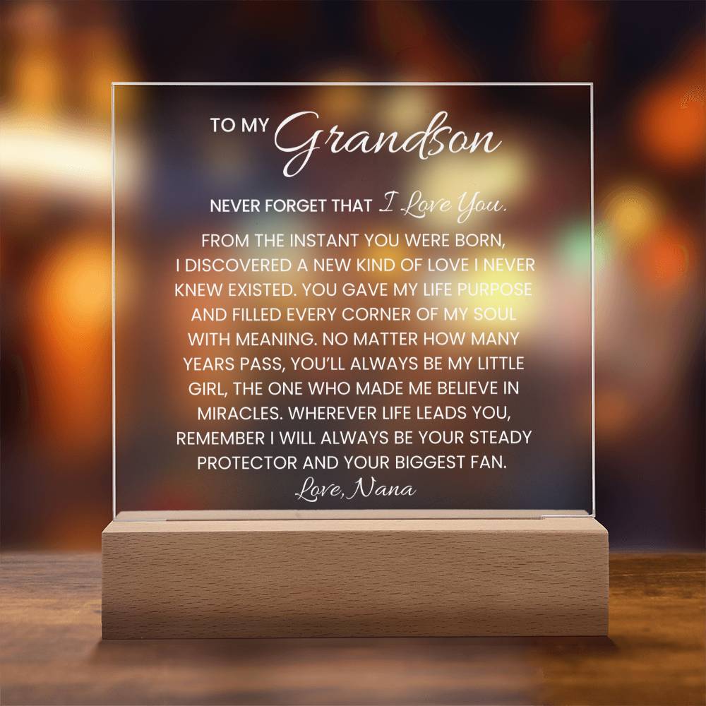 Grandson Acrylic Plaque Gift