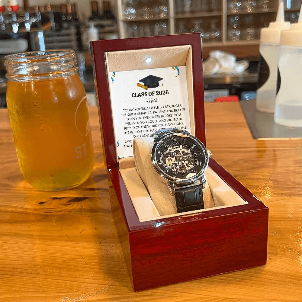 Class of 2026 Graduation Gift Openwork Watch